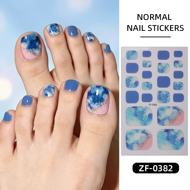 22Tips Gradient Marble Toe Nai - огляд і ціна Full Cover Adhesive