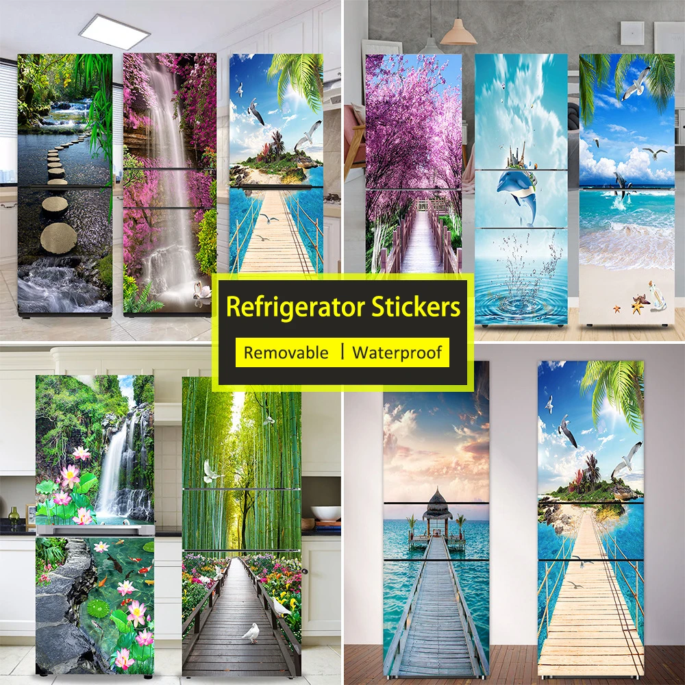 Seaside Beach Fridge Sticker F - огляд і ціна Full Cover Adhesive