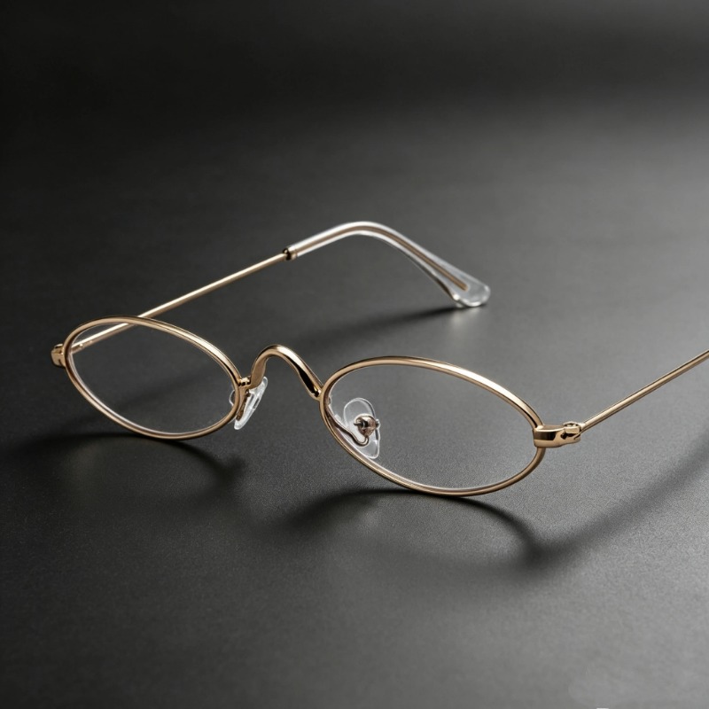 Y2K Small Oval Metal Glasses W - огляд і ціна Anti Blue Light Film